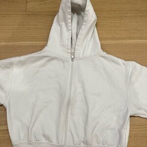 Ardene White Zip-Up Hoodie Cardigan